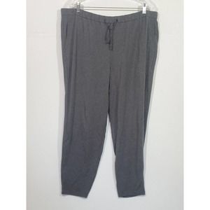 Eileen Fisher Size XL Gray Elastic Waist Drawstring Pockets Soft Stretch Pants